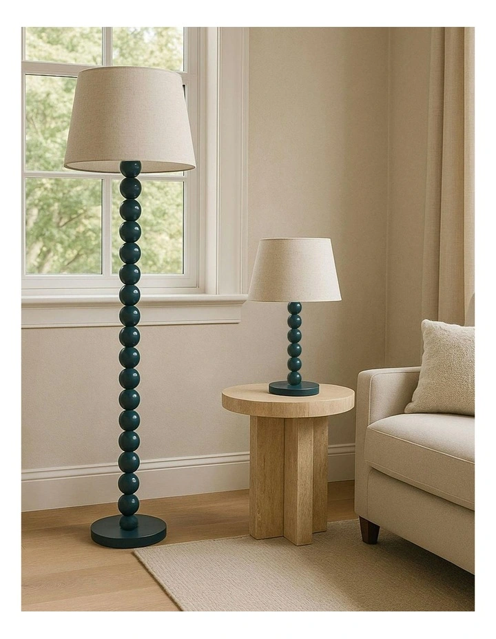 Pearl Orb Table Lamp in Cyan image 5