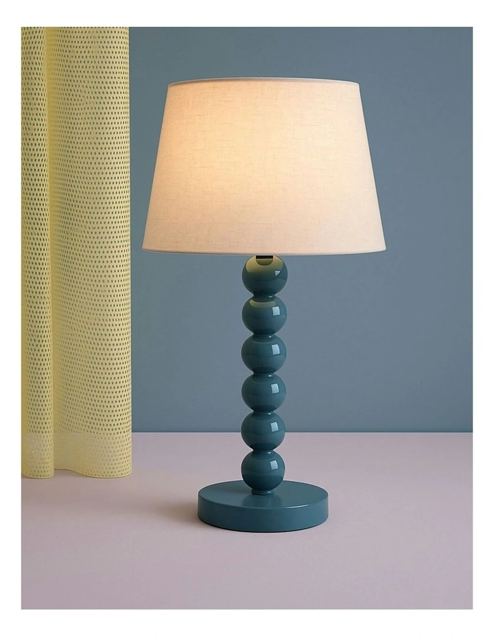 Pearl Orb Table Lamp in Cyan image 6