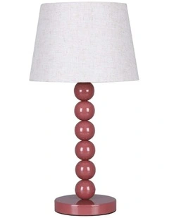 Pearl Orb Table Lamp in Rust