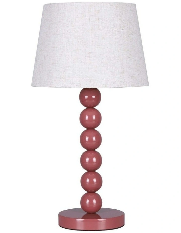 Pearl Orb Table Lamp in Rust image 1