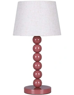 Pearl Orb Table Lamp in Rust