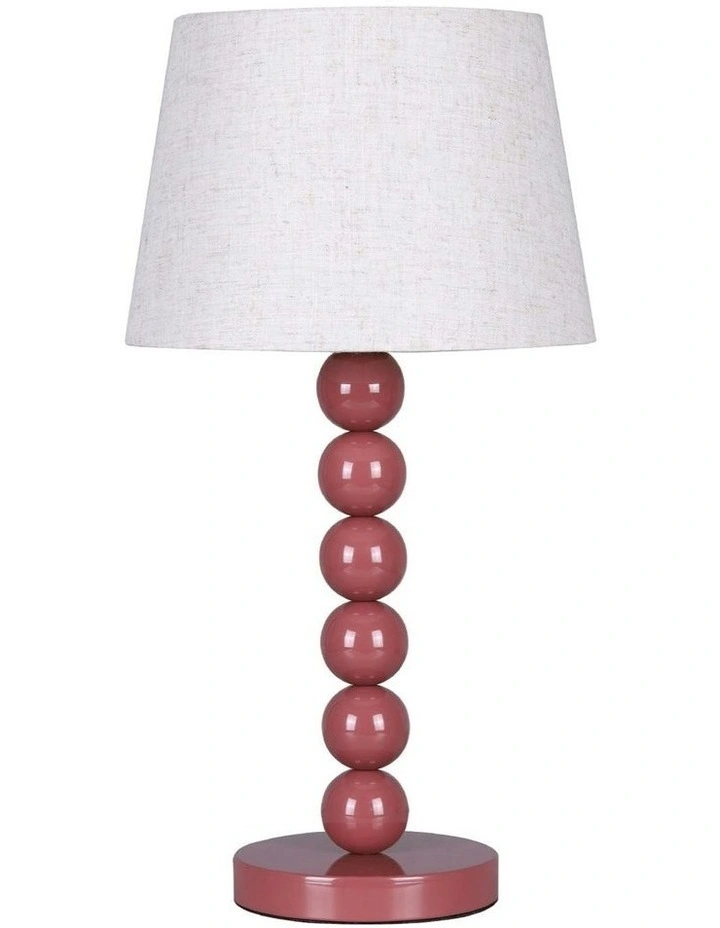 Pearl Orb Table Lamp in Rust image 1