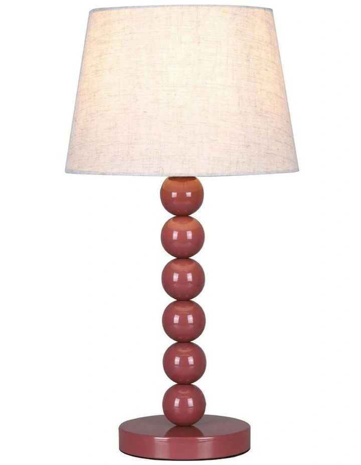 Pearl Orb Table Lamp in Rust image 2