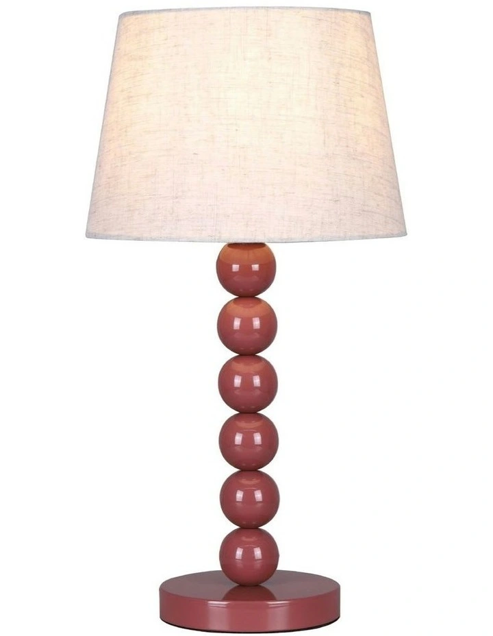 Pearl Orb Table Lamp in Rust image 2