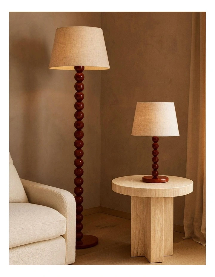 Pearl Orb Table Lamp in Rust image 5