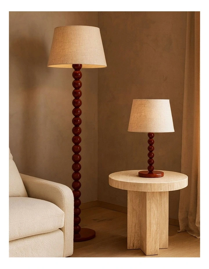 Pearl Orb Table Lamp in Rust image 5