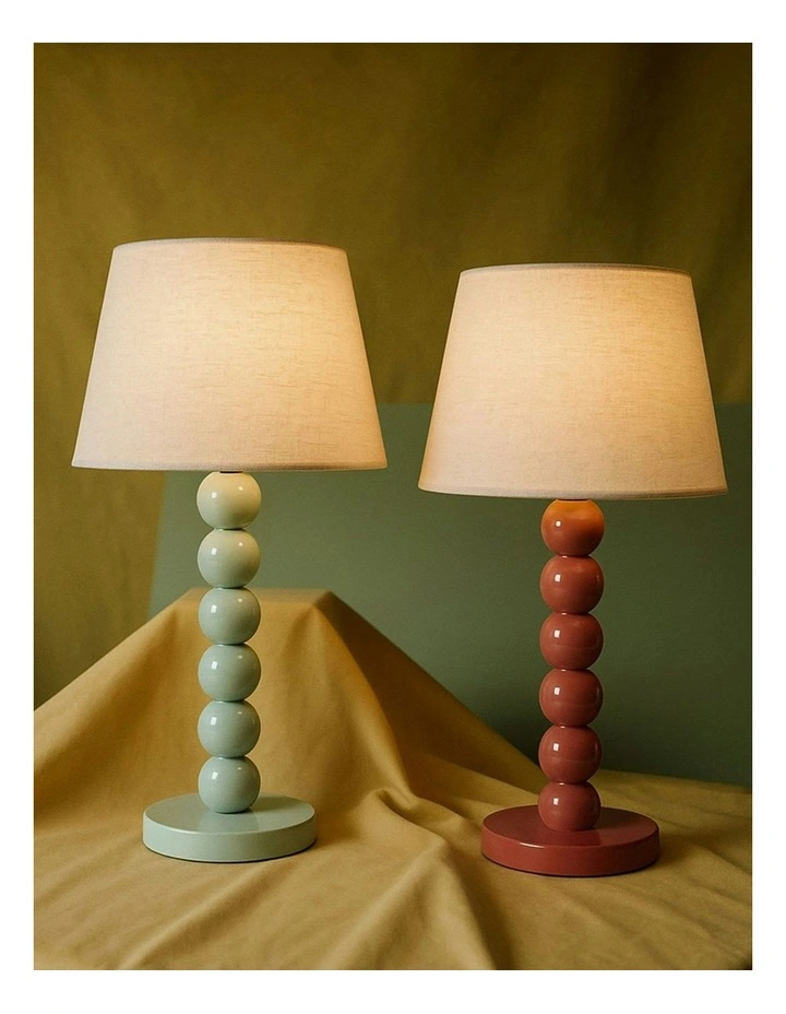 Pearl Orb Table Lamp in Rust image 6