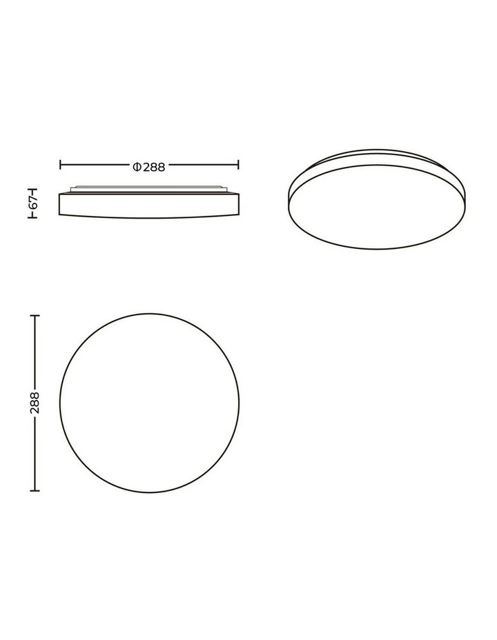 Elaine Tri Colour Dimmable Small LED Ceiling Light in White image 6