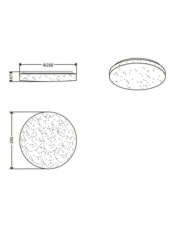 Starry Glow Tri Colour Dimmable Small LED Ceiling Light in White image 6