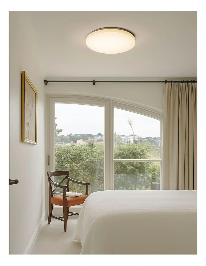 Elaine Tri Colour Dimmable Medium LED Ceiling Light in White image 4