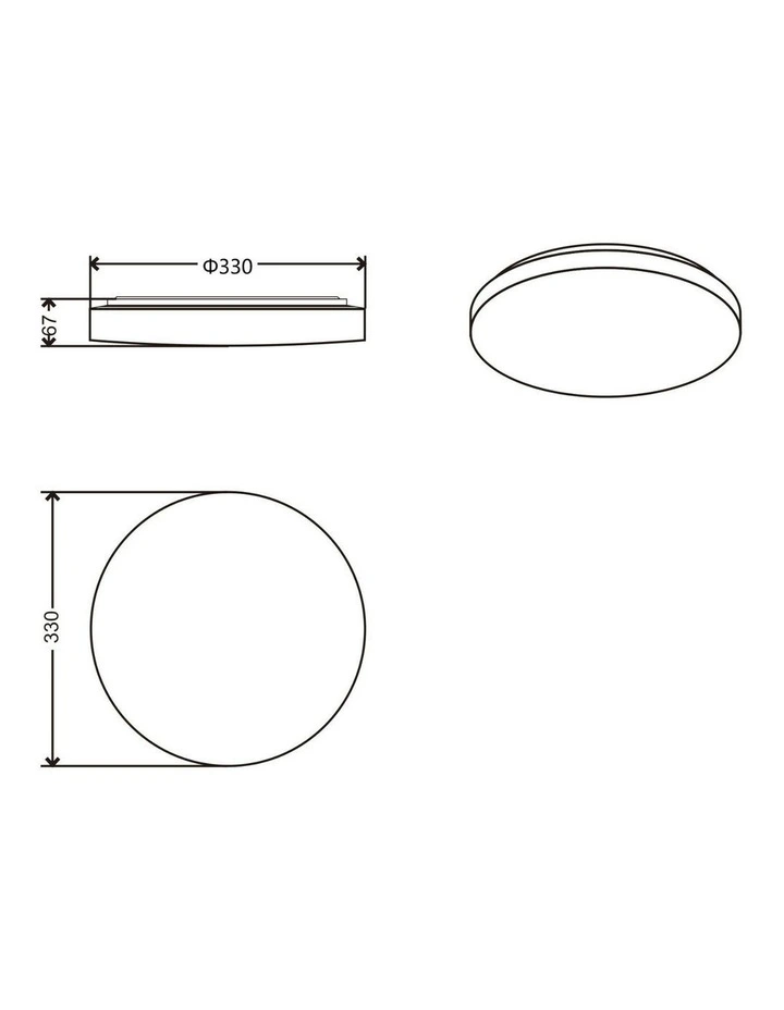 Elaine Tri Colour Dimmable Medium LED Ceiling Light in White image 6