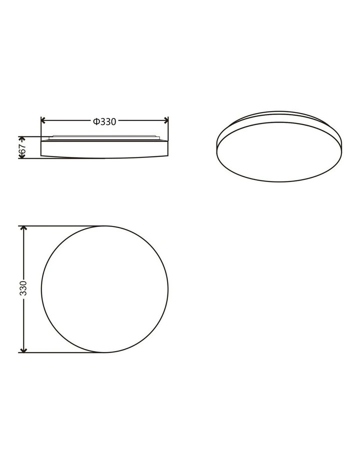Elaine Tri Colour Dimmable Medium LED Ceiling Light in White image 6