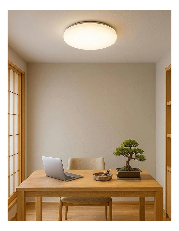 Elaine Tri Colour Dimmable Large LED Ceiling Light in White image 5