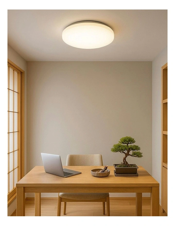 Elaine Tri Colour Dimmable Large LED Ceiling Light in White image 5