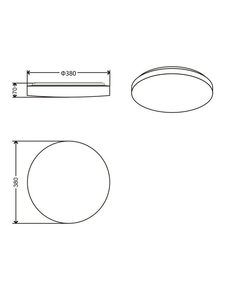 Elaine Tri Colour Dimmable Large LED Ceiling Light in White image 6