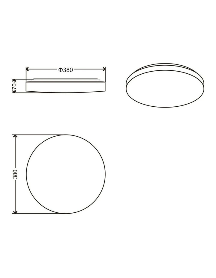 Elaine Tri Colour Dimmable Large LED Ceiling Light in White image 6
