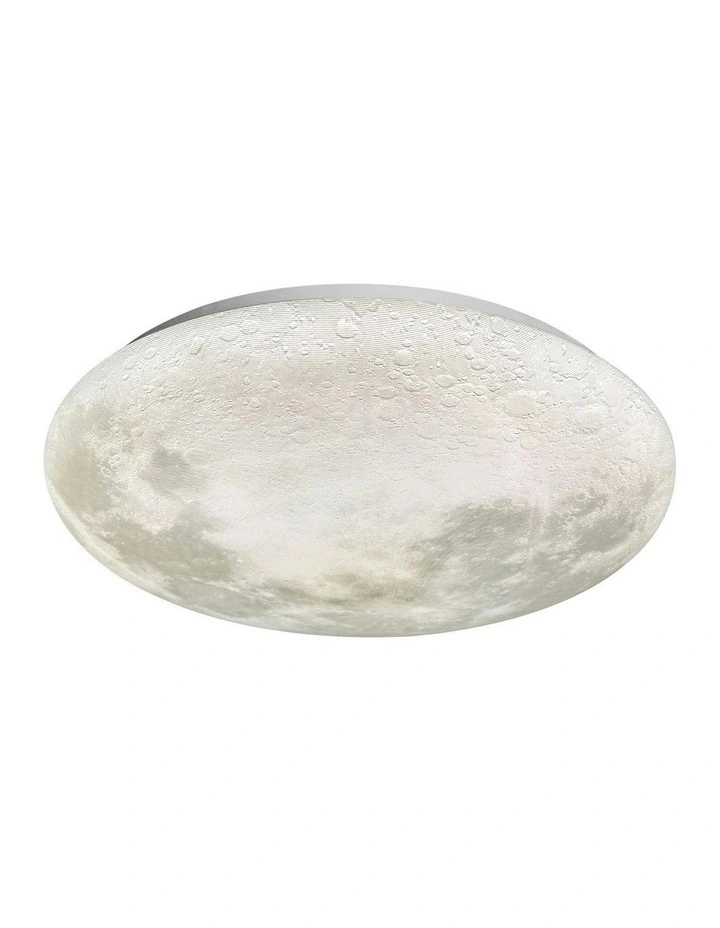 Luna Moon Tri Colour Dimmable Small LED Ceiling Light in Grey image 2