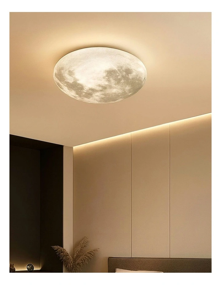 Luna Moon Tri Colour Dimmable Small LED Ceiling Light in Grey image 4