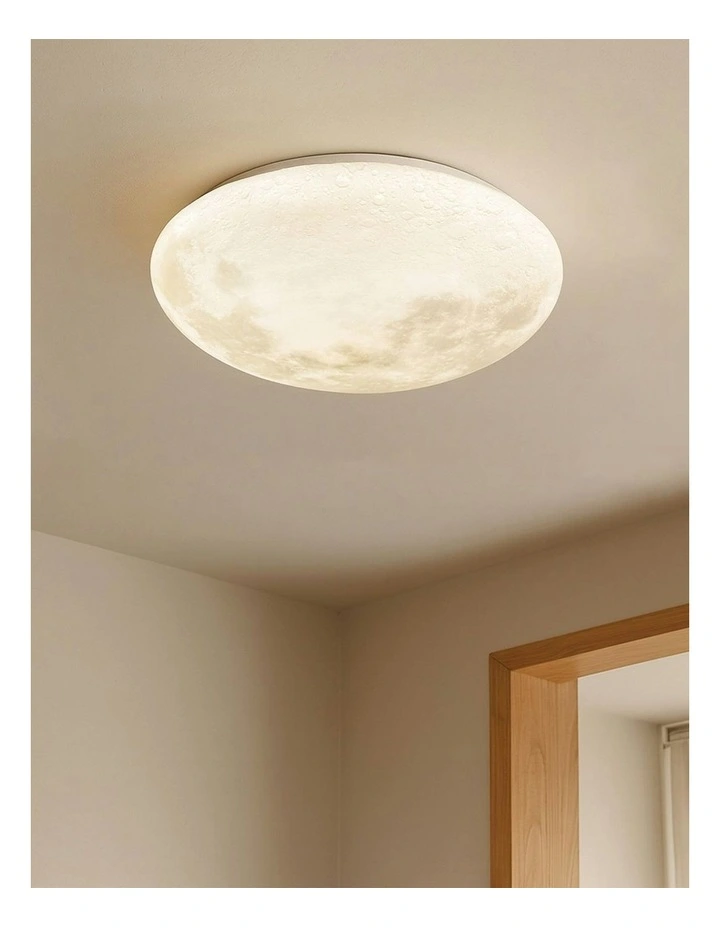 Luna Moon Tri Colour Dimmable Small LED Ceiling Light in Grey image 6