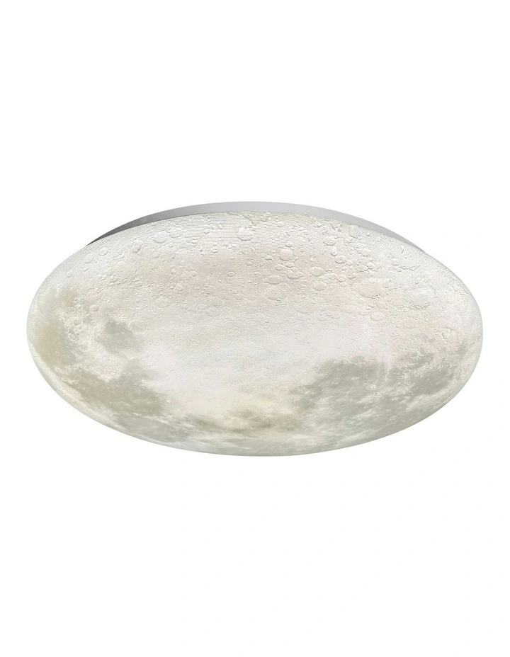 Luna Moon Tri Colour Dimmable Large LED Ceiling Light in Grey image 1