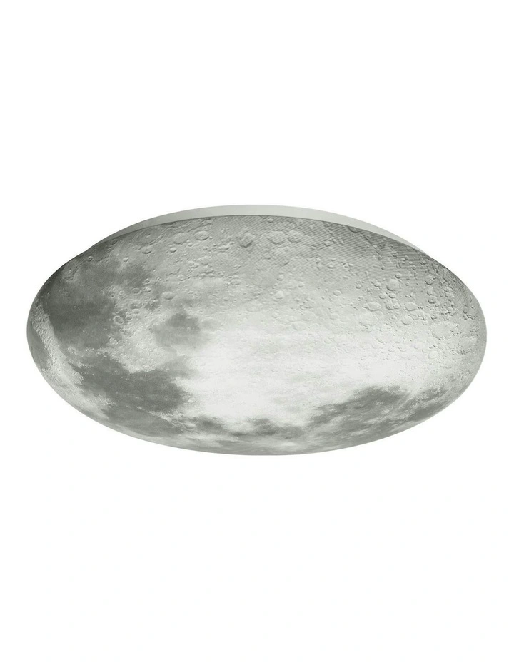 Luna Moon Tri Colour Dimmable Large LED Ceiling Light in Grey image 2