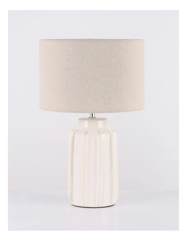 Lana Ceramic Table Lamp in Cream image 3