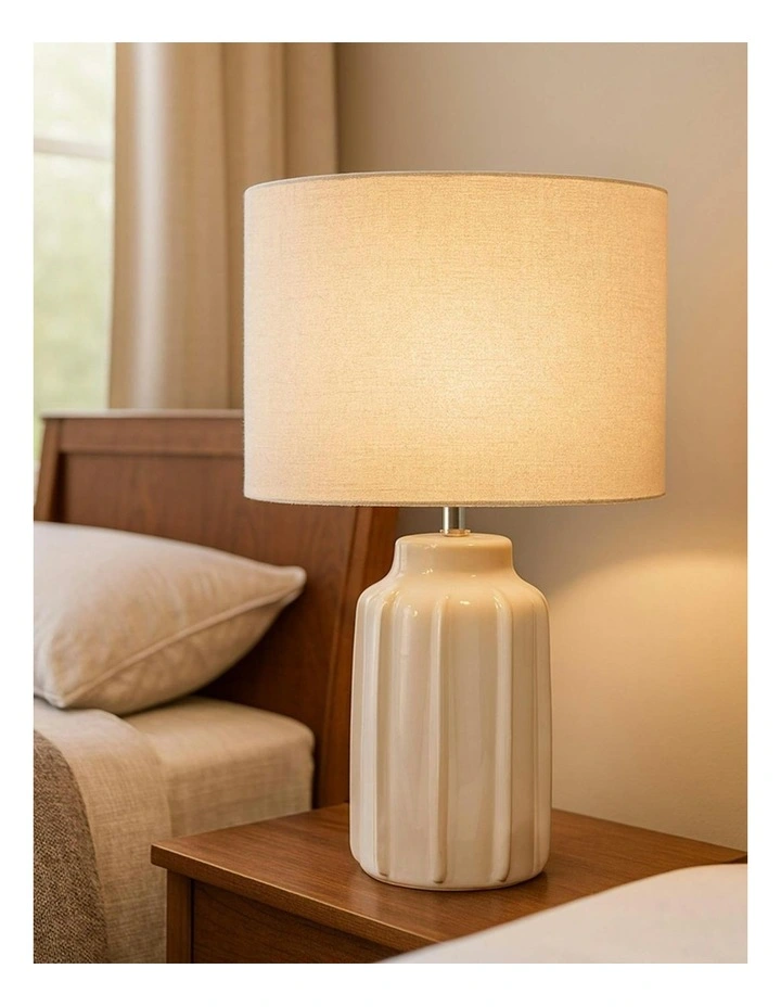 Lana Ceramic Table Lamp in Cream image 7