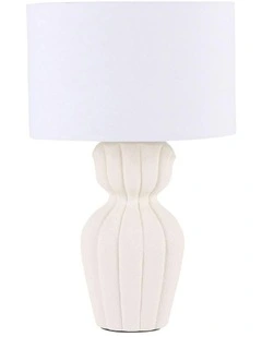Elina Ceramic Table Lamp in White