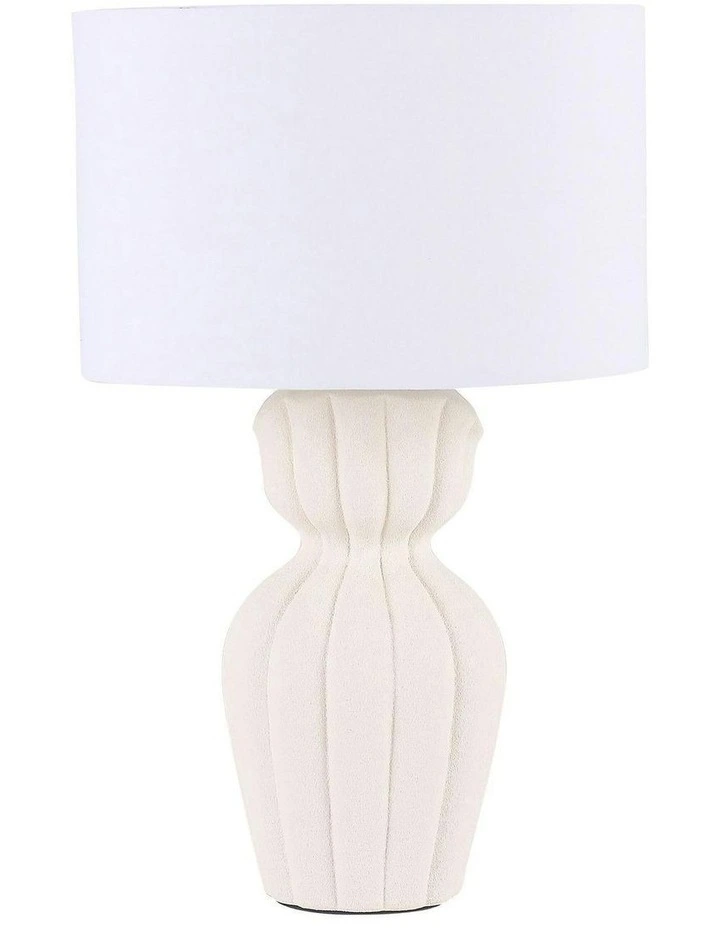 Elina Ceramic Table Lamp in White image 1