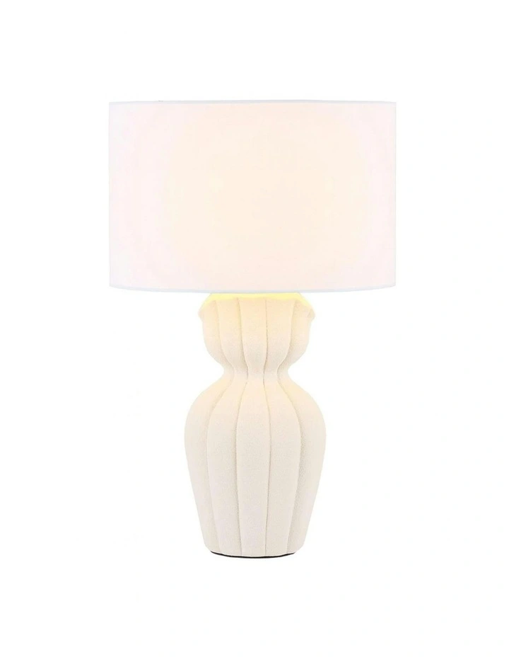 Elina Ceramic Table Lamp in White image 2