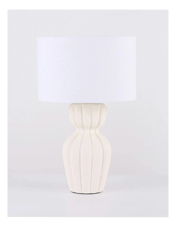 Elina Ceramic Table Lamp in White image 3