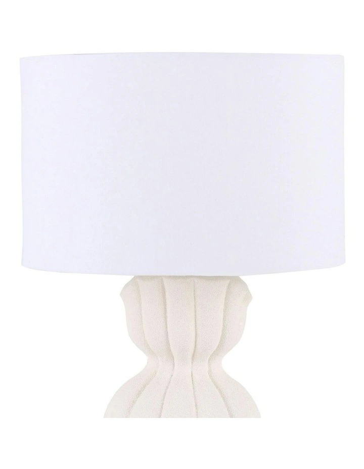 Elina Ceramic Table Lamp in White image 5