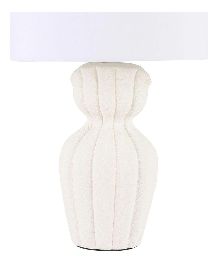 Elina Ceramic Table Lamp in White image 6