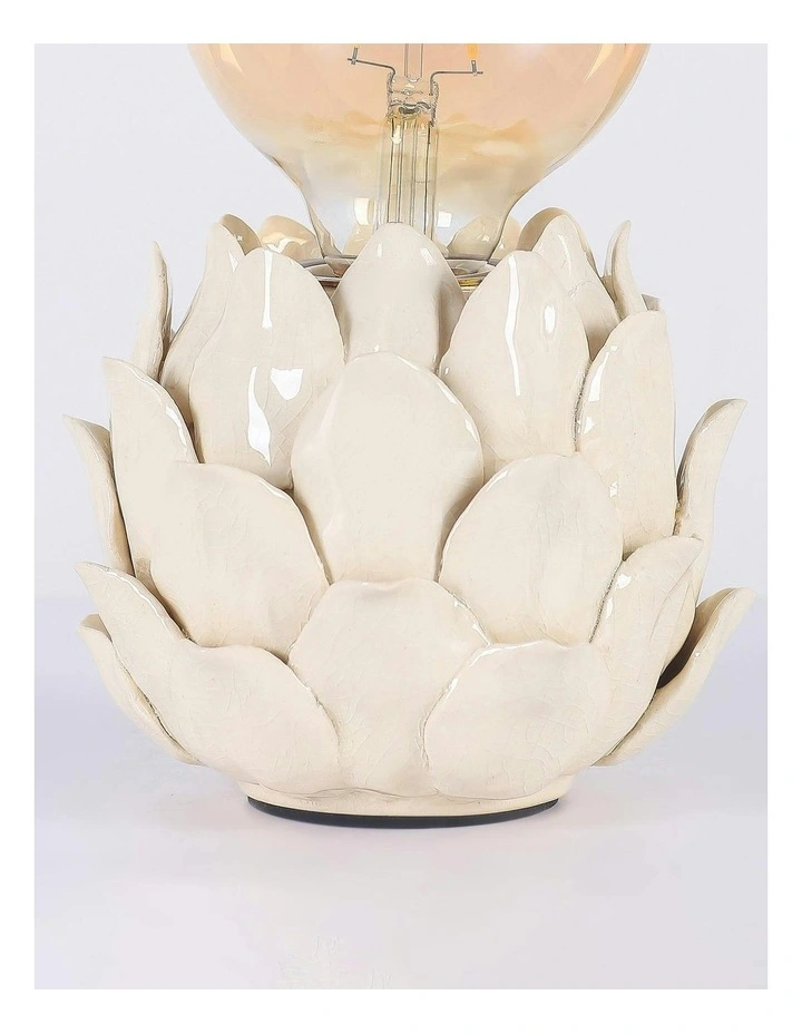 Lustre Artichoke Ceramic Table Lamp in Beige image 5