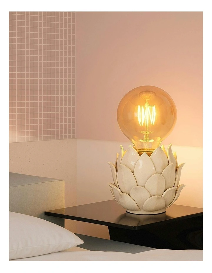 Lustre Artichoke Ceramic Table Lamp in Beige image 6