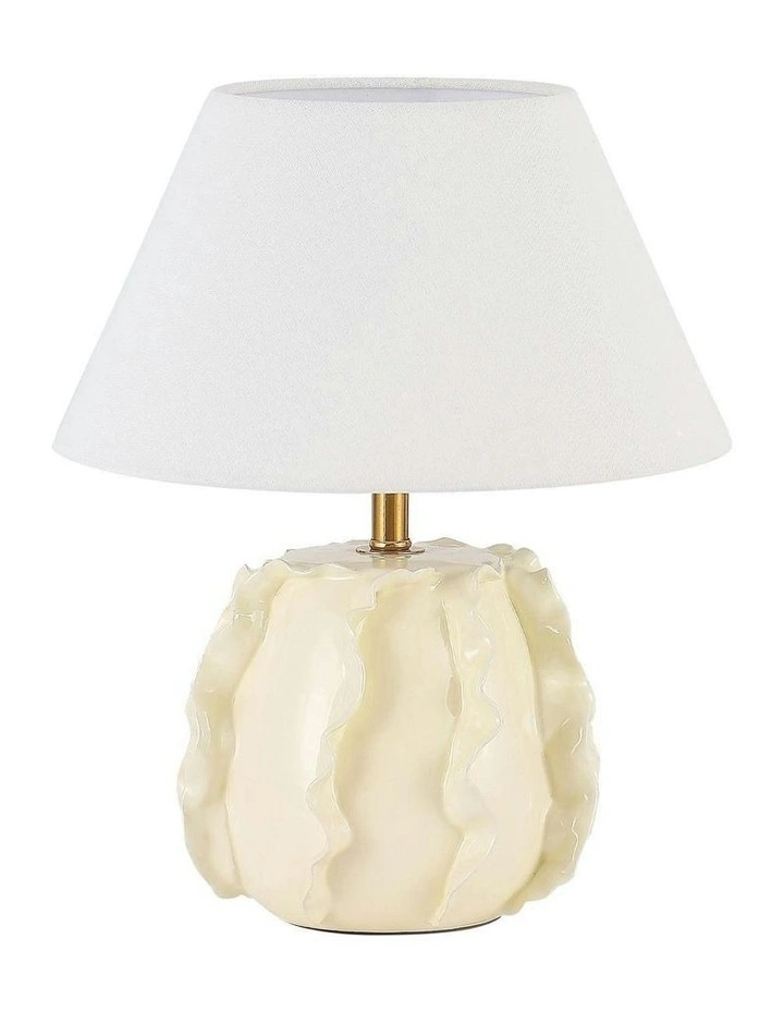 Lila Ceramic Table Lamp in Cream image 1
