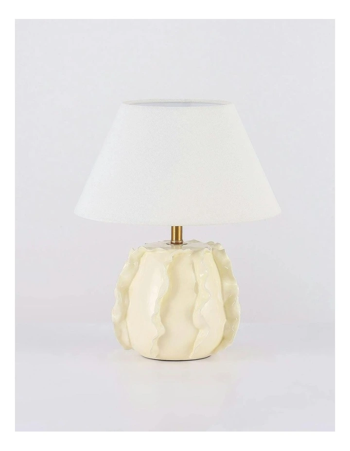 Lila Ceramic Table Lamp in Cream image 3