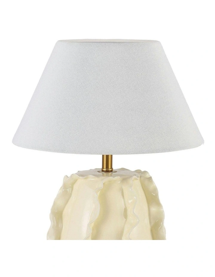 Lila Ceramic Table Lamp in Cream image 5