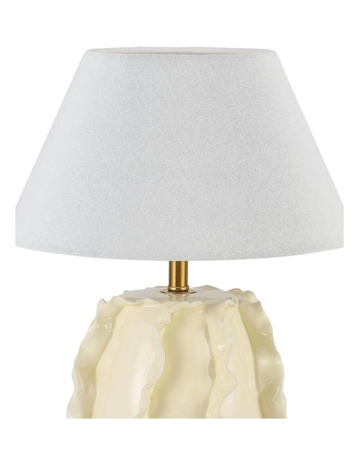 Lila Ceramic Table Lamp in Cream image 5