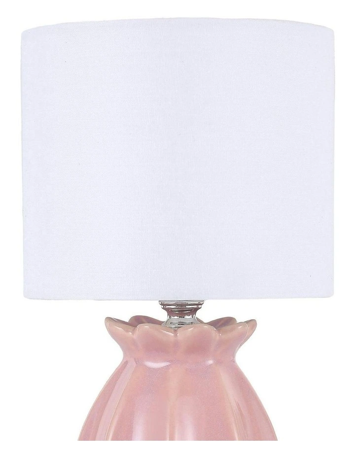 Blossom Ceramic Table Lamp Set of 2 in Blush Pink image 5