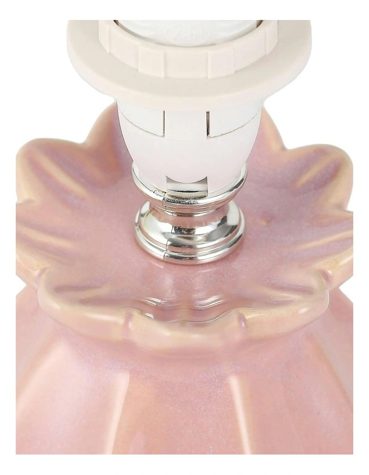 Blossom Ceramic Table Lamp Set of 2 in Blush Pink image 7