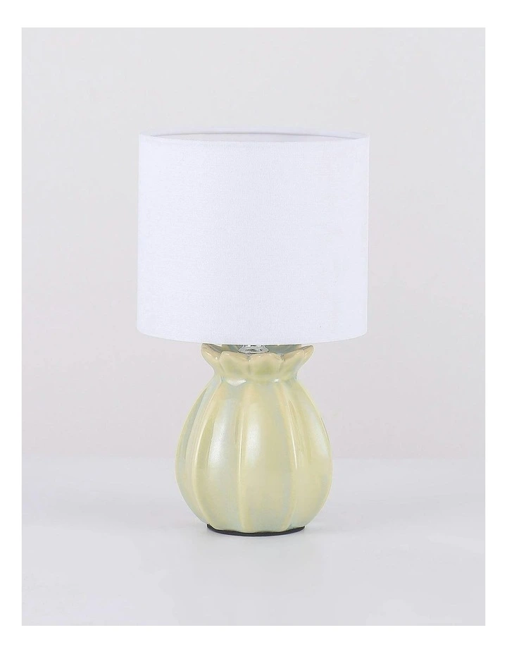 Blossom Ceramic Table Lamp Set of 2 in Mint Green image 3