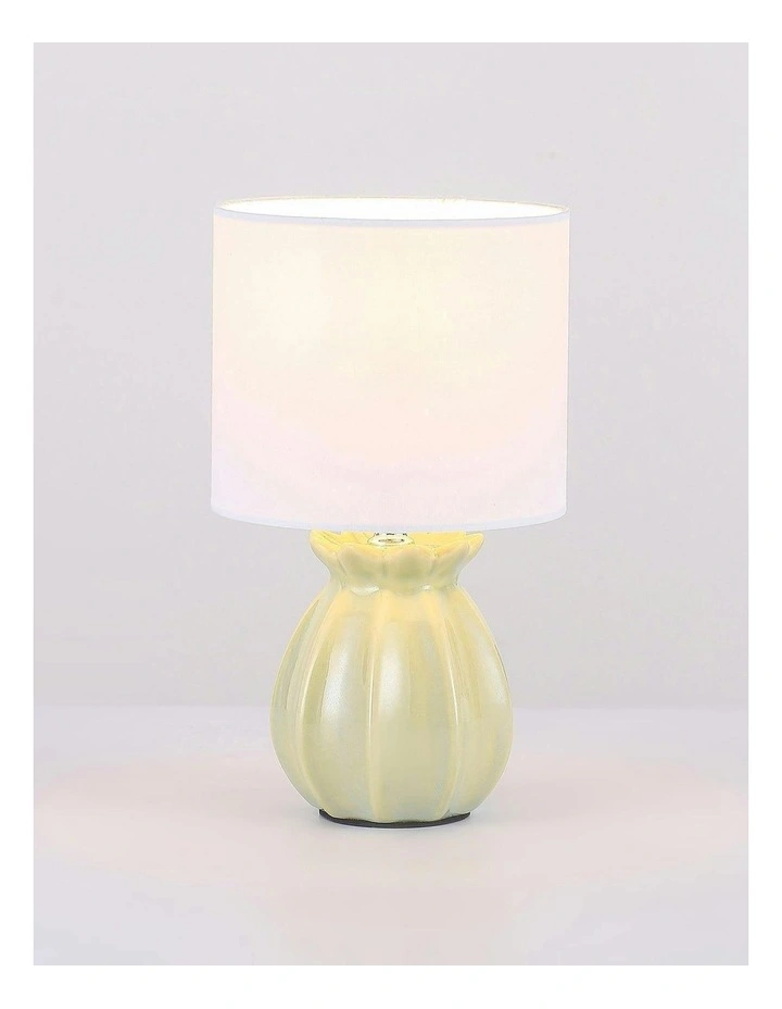 Blossom Ceramic Table Lamp Set of 2 in Mint Green image 4