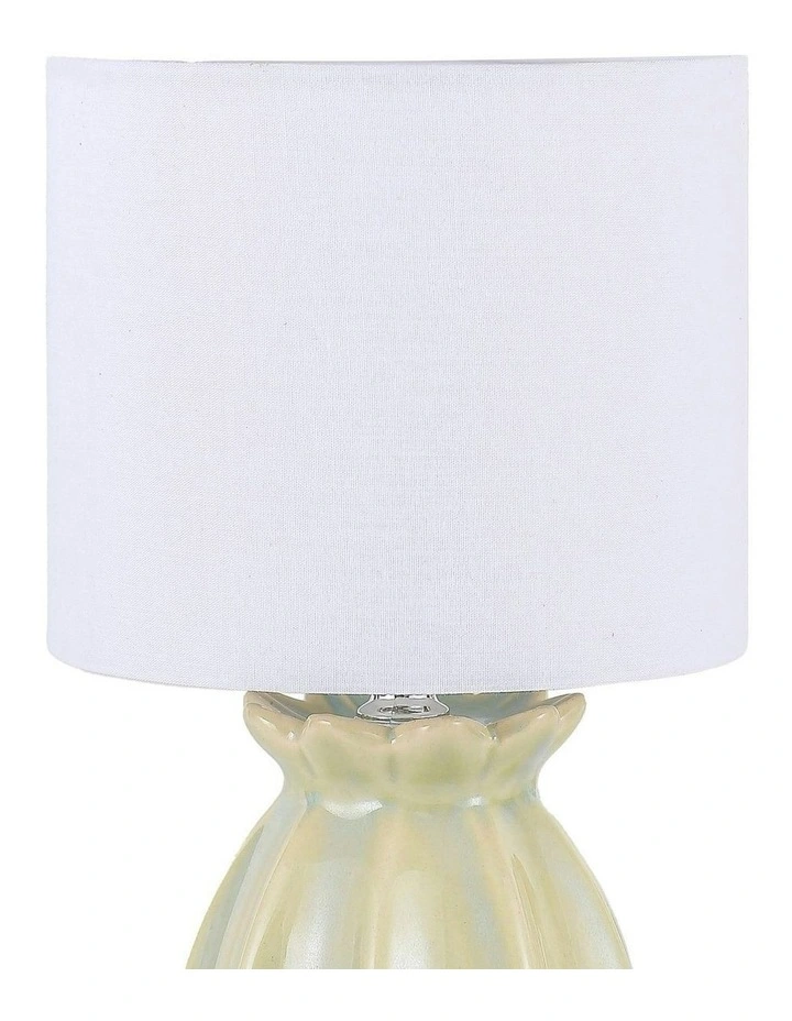 Blossom Ceramic Table Lamp Set of 2 in Mint Green image 5