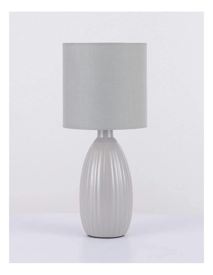 Nora Ceramic Table Lamp Set of 2 in Grey image 3
