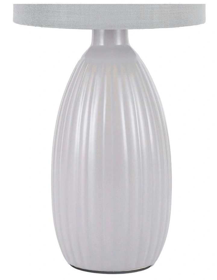 Nora Ceramic Table Lamp Set of 2 in Grey image 6