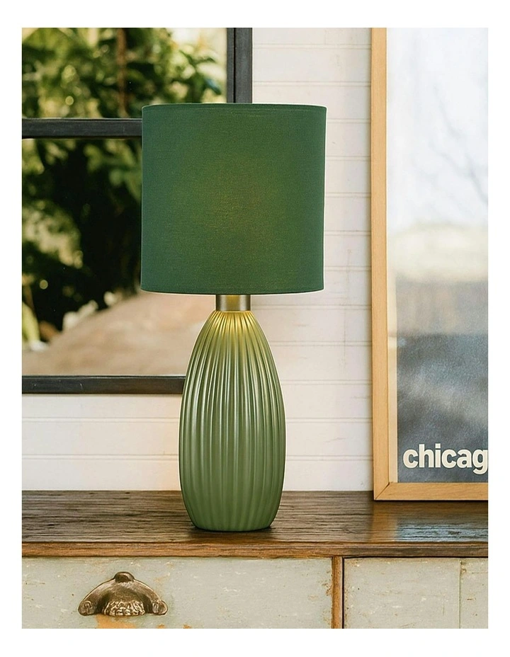 Nora Ceramic Table Lamp Set Of 2 in Green image 6