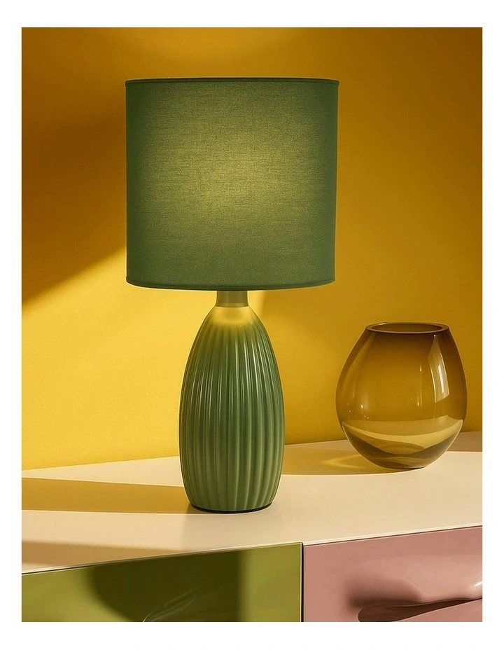 Nora Ceramic Table Lamp Set Of 2 in Green image 7