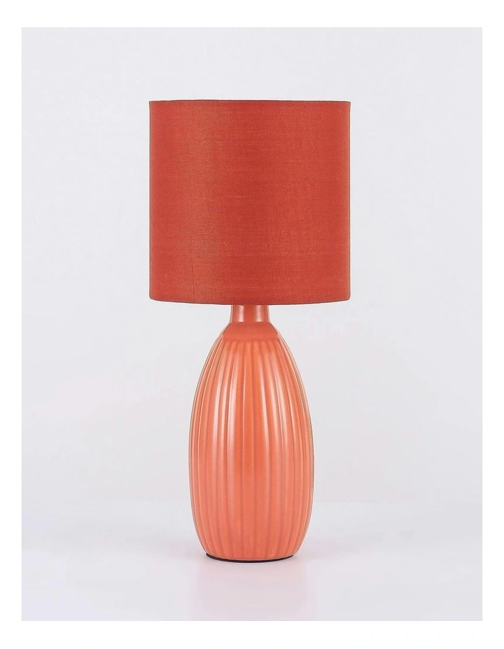Nora Ceramic Table Lamp Set Of 2 in Coral image 3