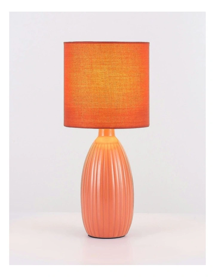 Nora Ceramic Table Lamp Set Of 2 in Coral image 4